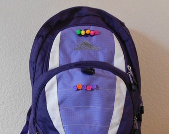 High Sierra deluxe XL backpack/purple many compartments backpack/DURABLE suspension strap audio open  XL  backpack