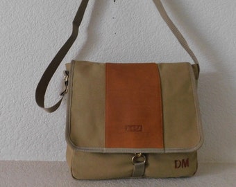Cross canvas company men&#39;s messenger bag/tan mustard canvas messenger bag/canvas hook closure strap messenger bag