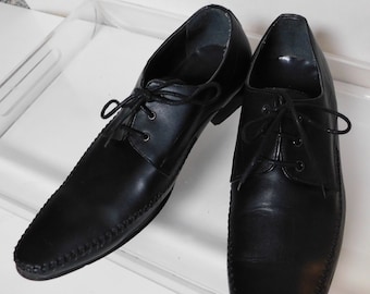 Gig Vero Cuoio Men's Classic Black LEATHER Dress Shoes/rare