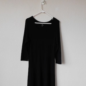 princess polly baby blue dress Black 3/4 Sleeve Maxi Dress – BLANK main image 0