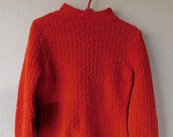 INC size L women's orange turtle neck pullover sweater/stretch soft warm turtle neck sweater