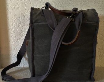 Portable thermal picnic lunch gray messenger bag/insulated lunch messenger bag/waterproof distressed canvas insulated messenger bag