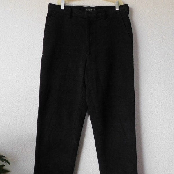 J.Crew size 34R  men's black velvet pants/soft  black velvet cotton pants