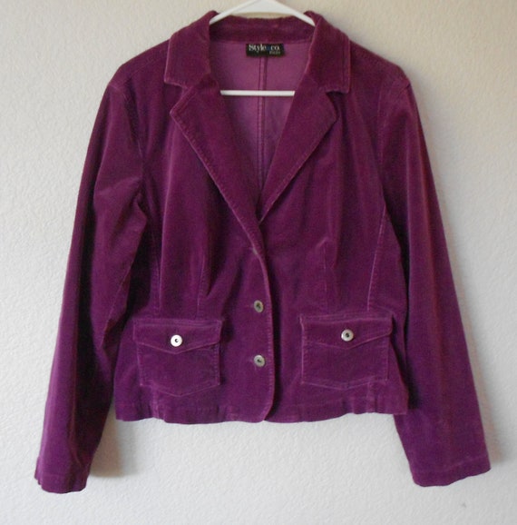 corduroy jacket purple