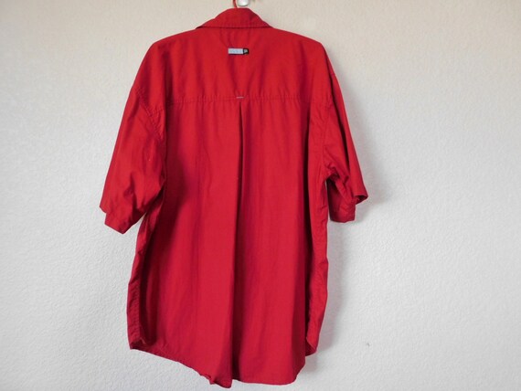 Makaveli branded size XL men's short sleeve red c… - image 6