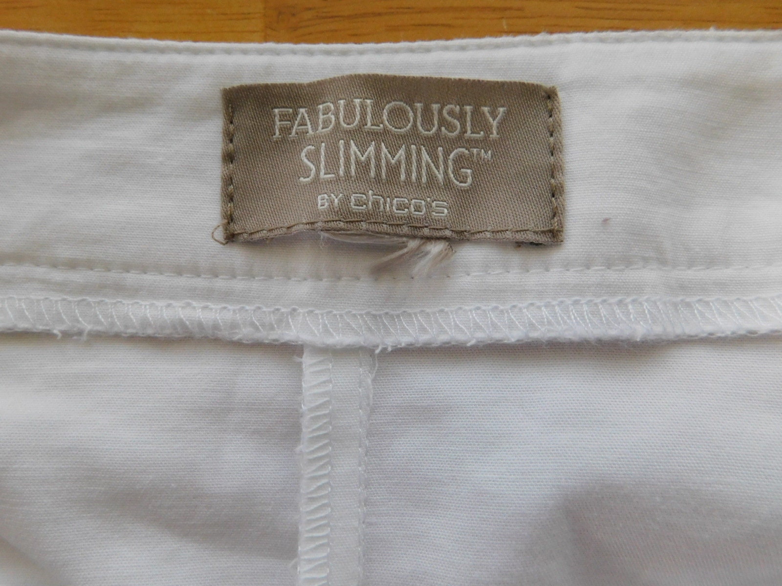 Buy Chico's Waist 40 roundfamously Slimming White Pants/stretch