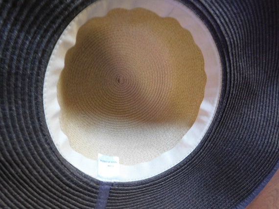 Vintage wide brim sun hat/natural fiber wide brim… - image 5