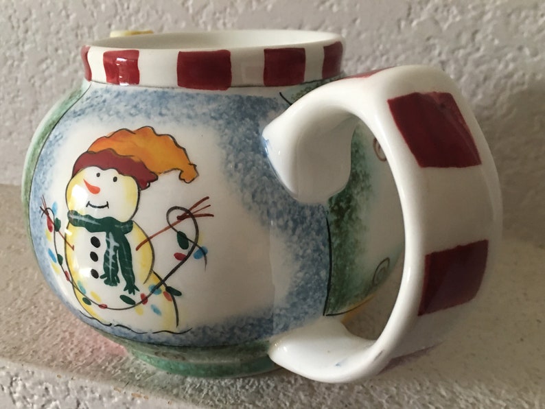 Pfaltzgraff Ceramic Christmas Tea Pot/great Holiday Theme Etsy