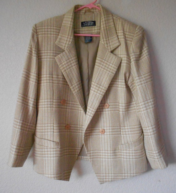 Vintage E.H. Woods SIZE 14  2 pc skirt suit/Hound… - image 3