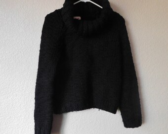 Women's Size L Black Turtleneck Sweater 