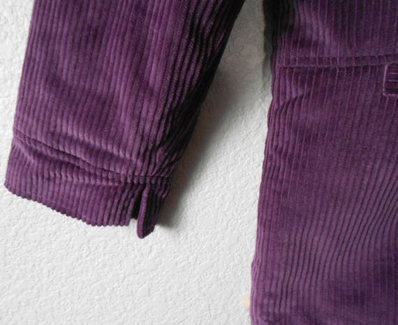 Women's Dark lavender size L cotton corduroy coat… - image 3