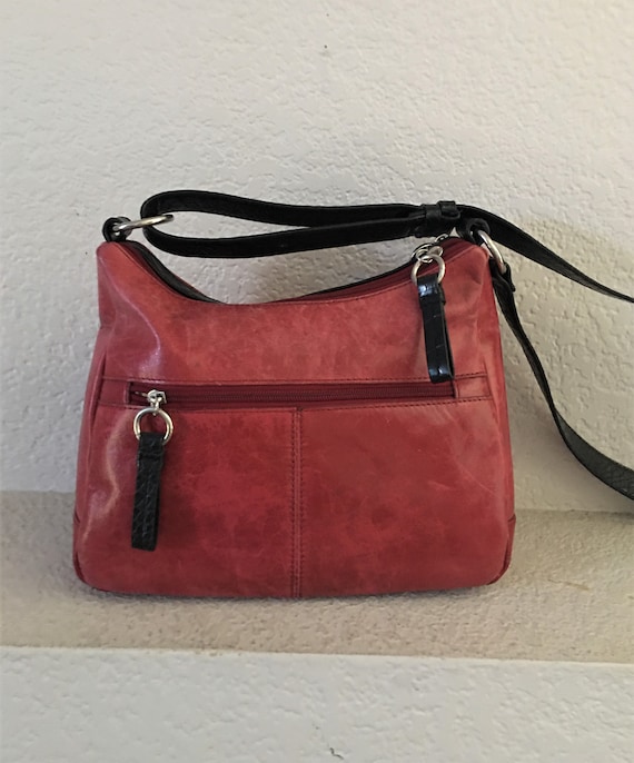 Giani Bernini, Bags, Giani Bernini Red Leather Crossbody Bag