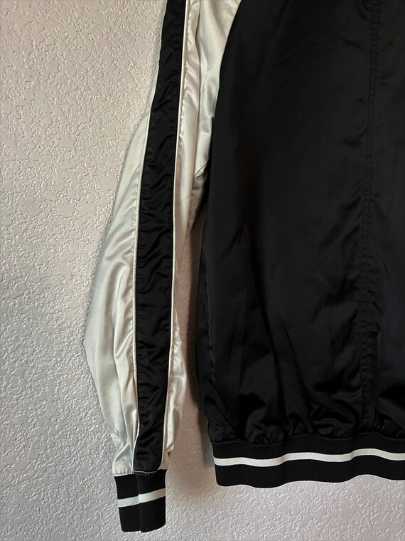 Vintage size XS unisex black beige jacket/zipper … - image 3