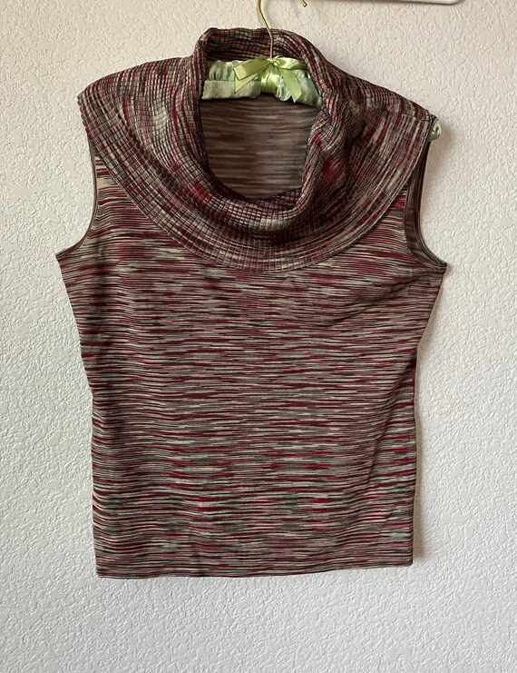 60’s Long Sleeve Red Banlon Turtleneck Top main image 1