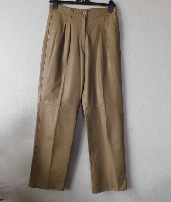 Comint size L (15/16) 2 pcs leather pants suit/be… - image 5