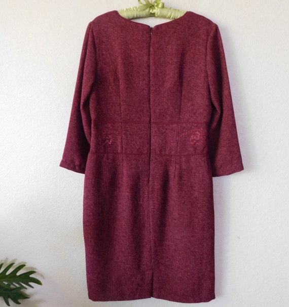 burgundy empire waist dress Burgundy Wrap Front Empire Waist Maxi Dress main image 1