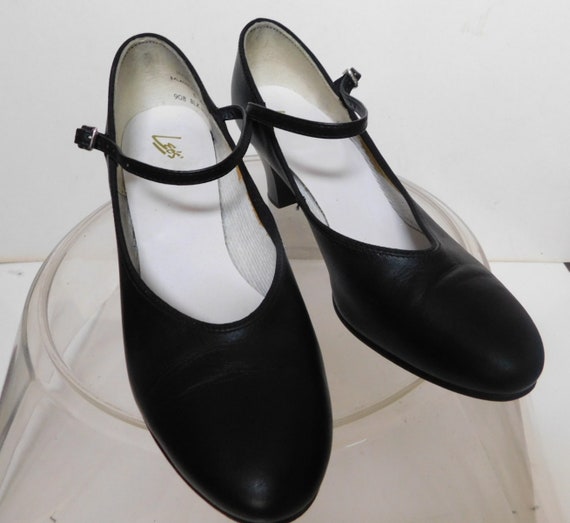 Leo's Mary Jane leather shoes/ Mary Jane black lea
