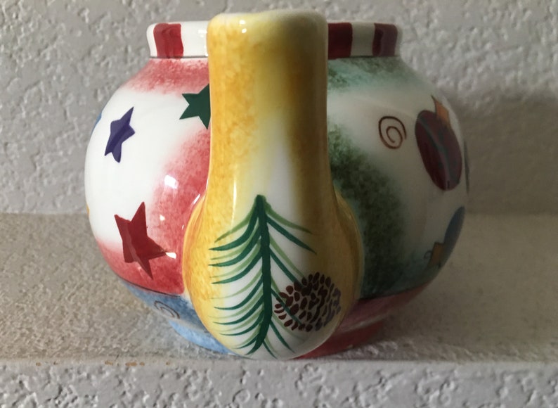 Pfaltzgraff Ceramic Christmas Tea Pot/great Holiday Theme Etsy