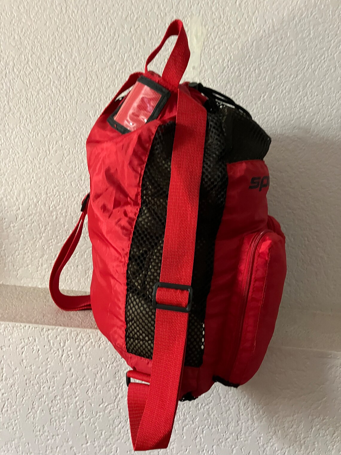 Red Black Mesh Sporty Backpack/red Black Mesh Backpack/sporty Light ...