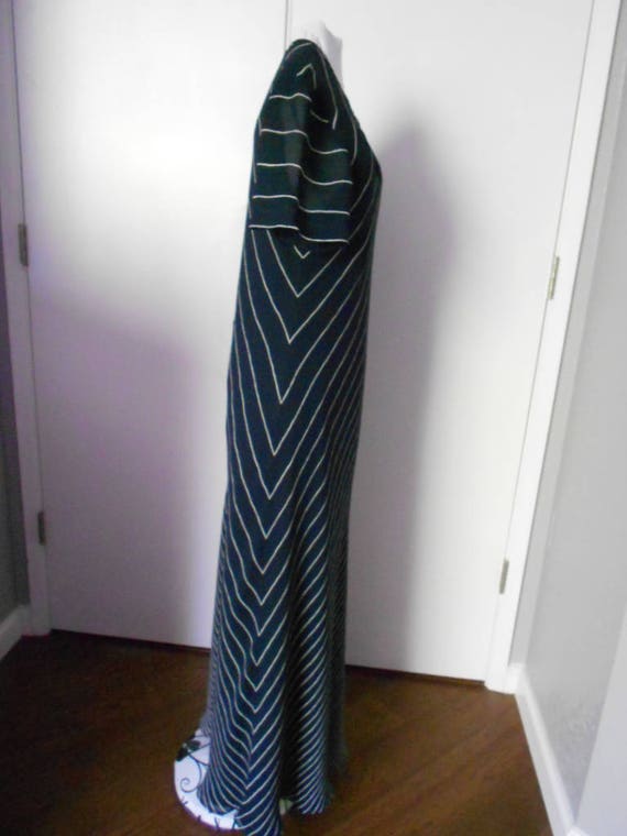 Liz Claiborne size 12  blue maxi A line keyhole d… - image 3