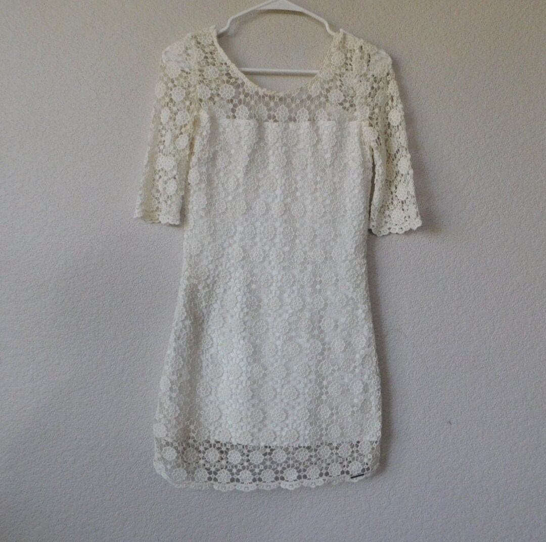Abercrombie & Fitch Size 2 New York Women's White Lace Dress/3/4 Sleeve White Lace Dress/mini White Lace Dress - Etsy Abercrombie & Fitch Size 2 New York Women's White Lace Dress/3/4 Sleeve White Lace Dress/mini White Lace Dress - Etsy