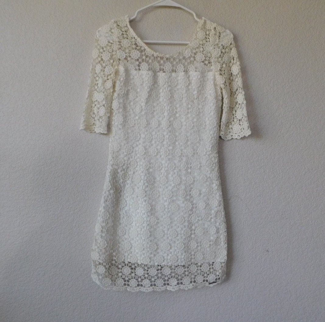 white christmas dresses Abercrombie White Eyelet Dress – Victorian Edwardian Nautical Sundress –  Dusted Archive main image 0