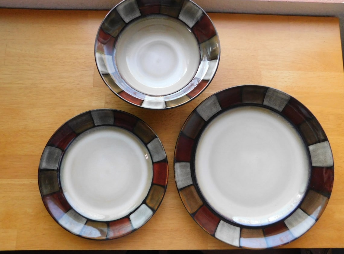 12 pcs Pfaltzgraff Taos black dinnerware/ 12 pcs black Etsy