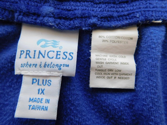 Princess size 1X plus blue velvet pants/elastic w… - image 4