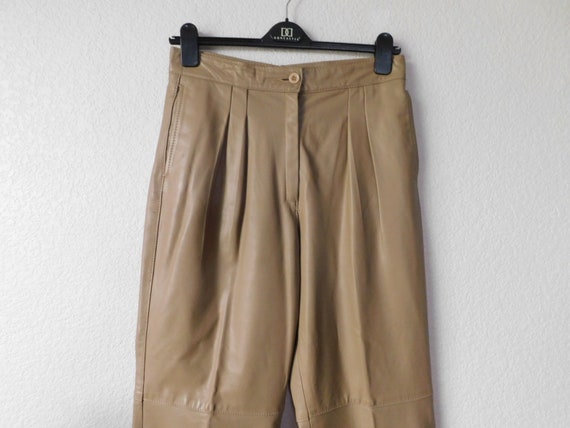 Comint size L (15/16) 2 pcs leather pants suit/be… - image 7