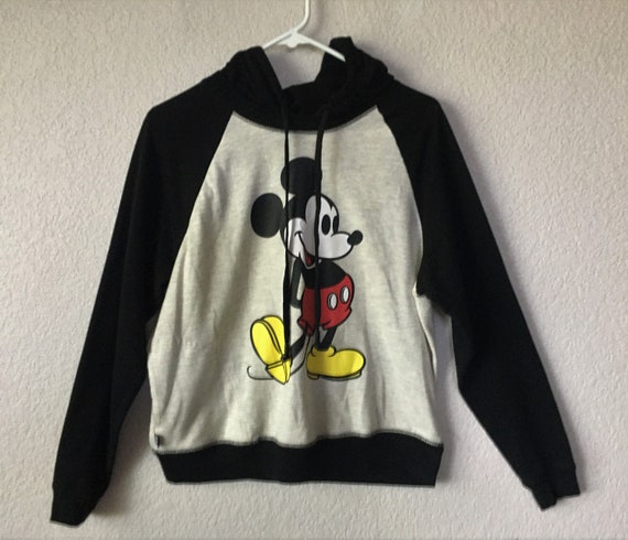 Disney size L jr mickey mouse hoodie/black white … - image 3