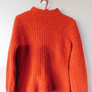 INC size L women's orange turtle neck pullover sweater/stretch soft warm turtle neck sweater image 3