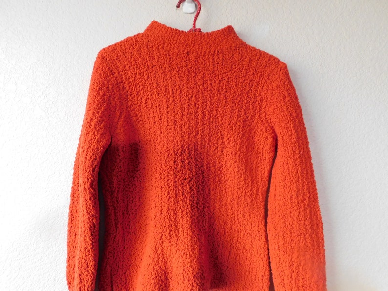 INC size L women's orange turtle neck pullover sweater/stretch soft warm turtle neck sweater image 3