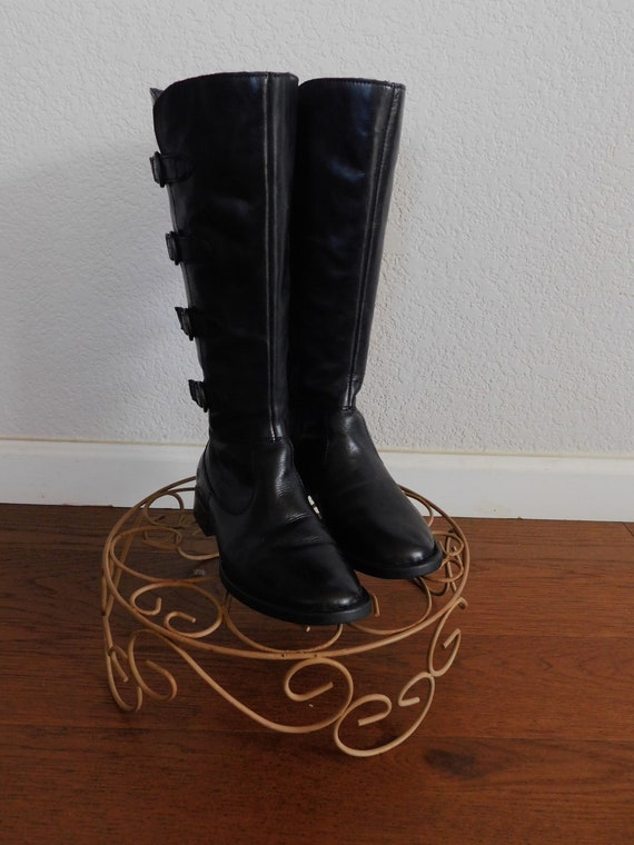 Born vintage size 6M knee high black leather boots
