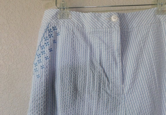 women's XL short pants & jacket 2pcs suit/blue wh… - image 8