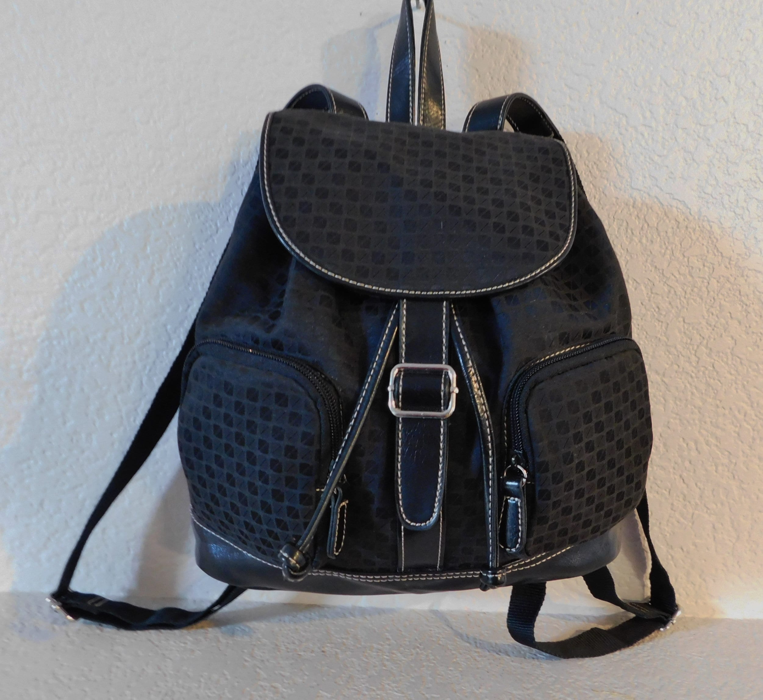 nine west black backpack