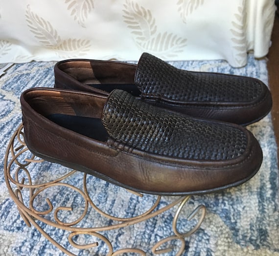 Vintage  size 11M men's  brown leather shoes/brow… - image 2