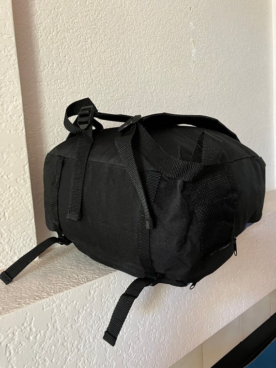 Yellow embroidery blue black backpack/front adjus… - image 4