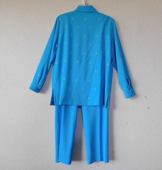 Draper's & Damon's  size M 2 pc pants suit/Turquo… - image 3