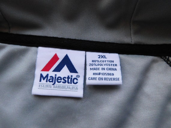 Majestic size 2XL men's black velvet hooded jacke… - image 7