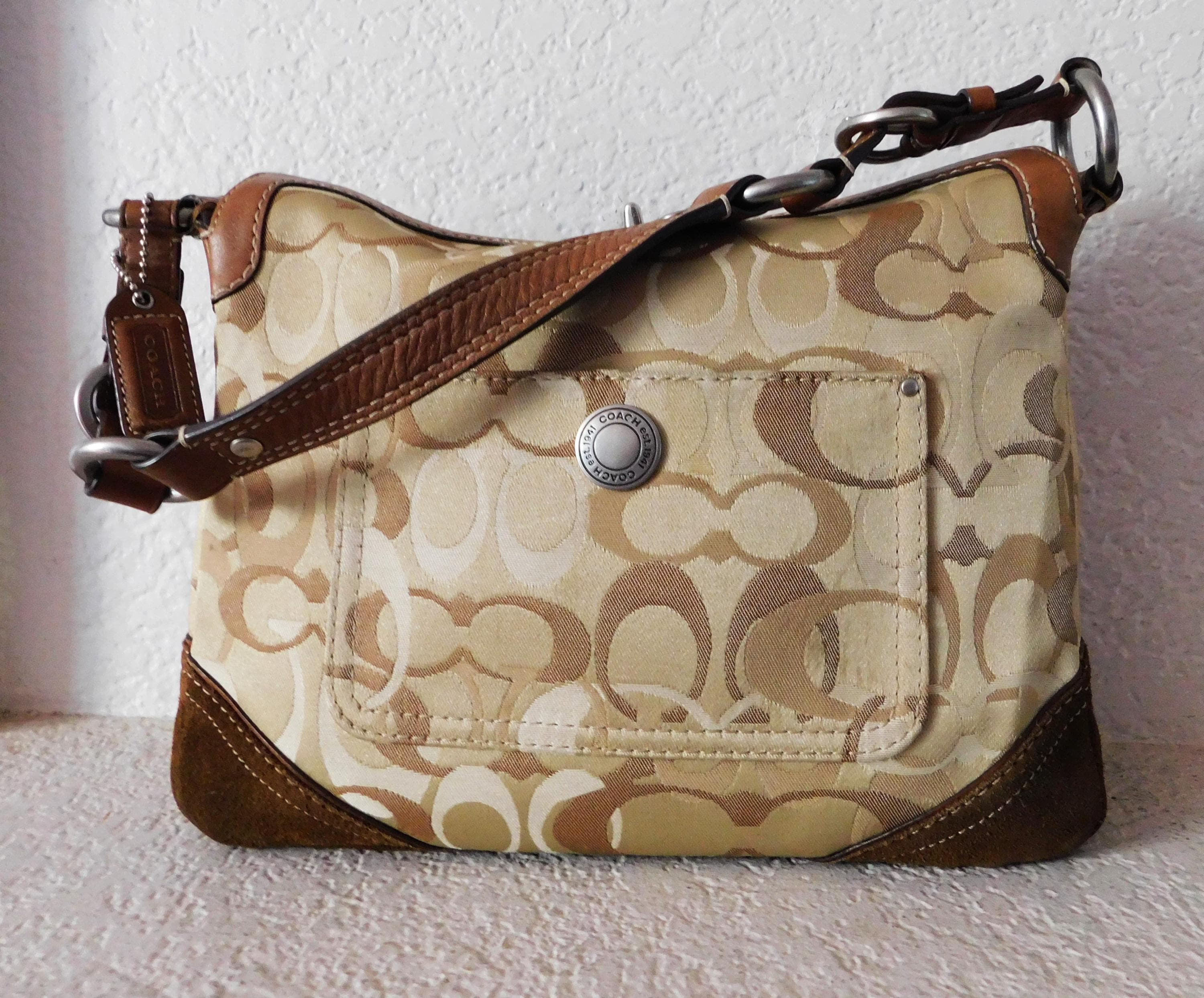 Vintage Brown Suede Shoulder Bag Coach - Etsy