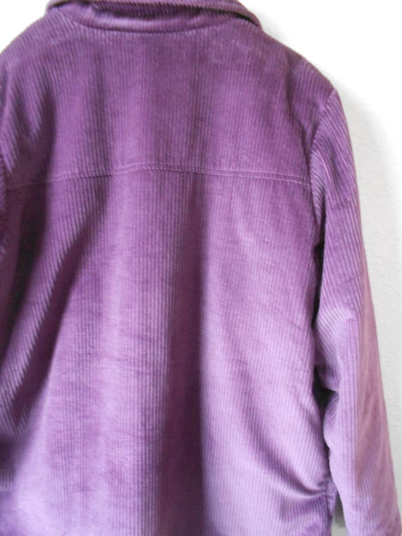 Women's Dark lavender size L cotton corduroy coat… - image 6