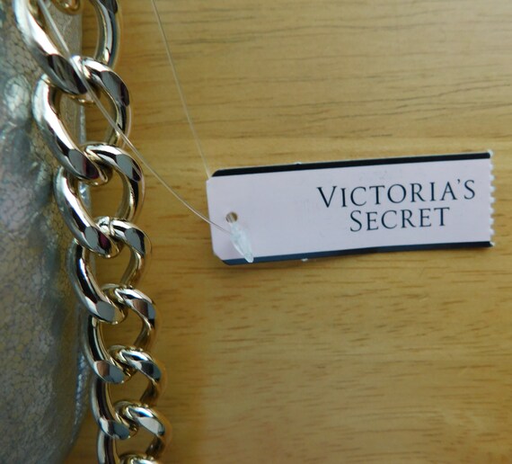New Victoria Secret python emboss SILVER gold cha… - image 6