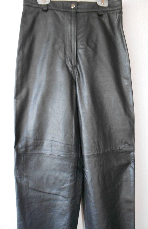 OTERO size 7/8  leather women's pants /Genuine le… - image 2