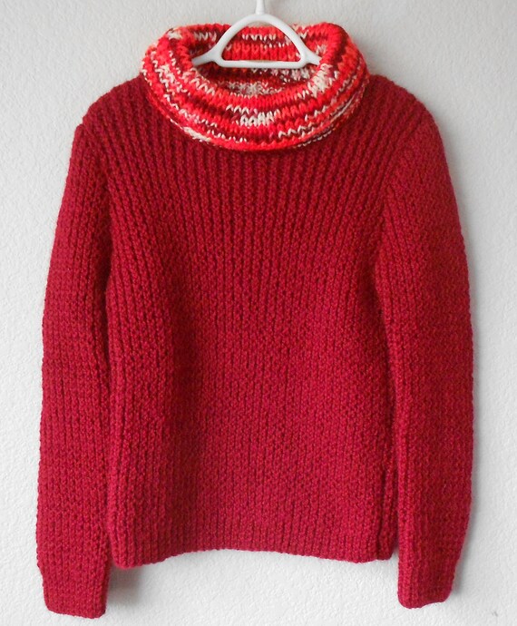 burgundy roll neck womens
