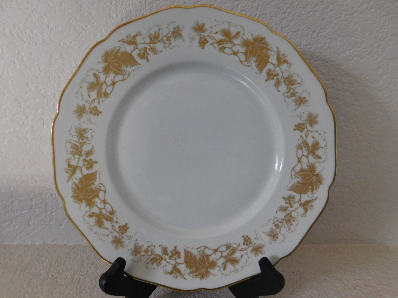 Hutschenreuther Hohenberg 18CM14 Plate/gilded Hand Paint Plate