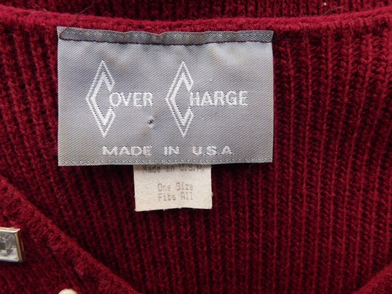 cover charge SIZE XL burgundy sweater/pullover si… - image 6