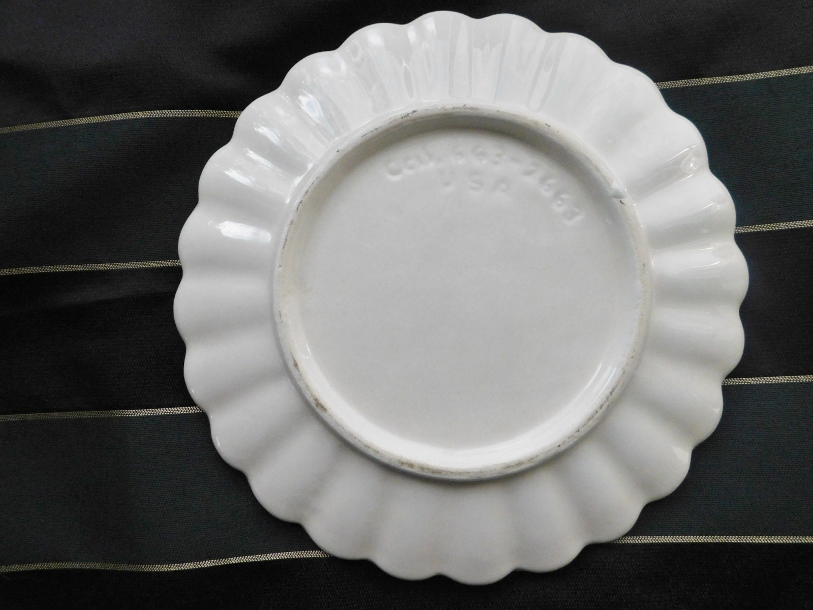 Vintage White Ceramic Ladle With Saucer Soup Tureen Etsy