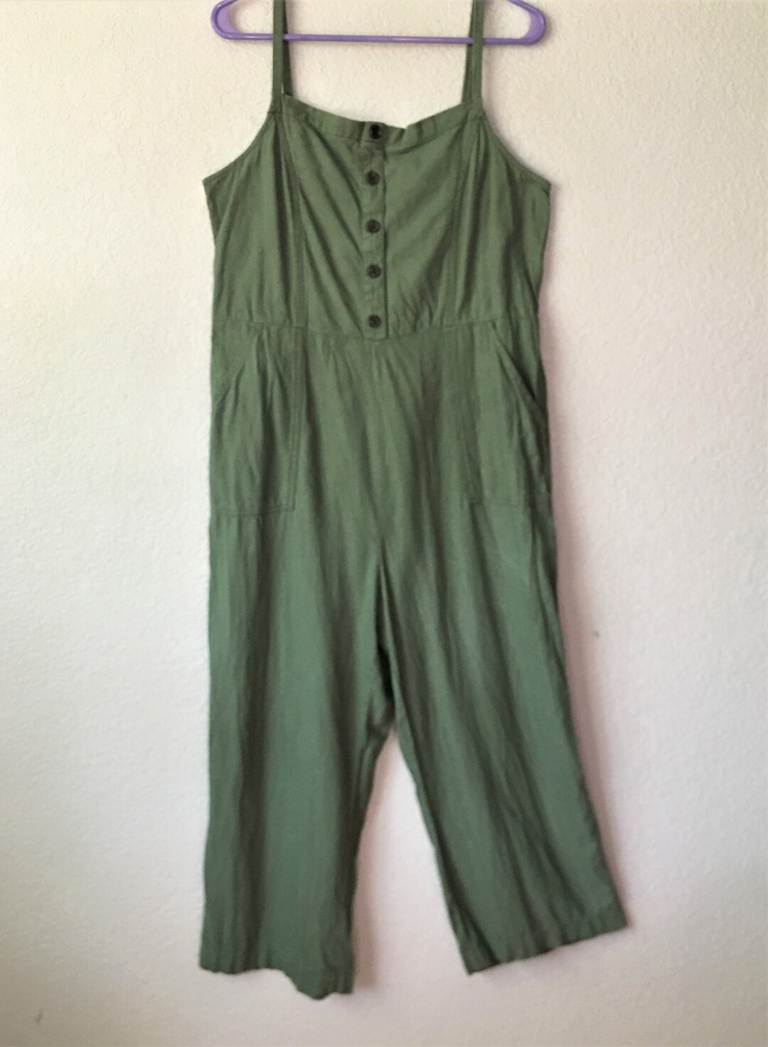 Buy Old Navy XL Women's Sleeveless Palazzo Jump Suit/green Back Elastic  Palazzo Jump Suit/linen Blend Old Navy Palazzo Jump Suit Online in India 