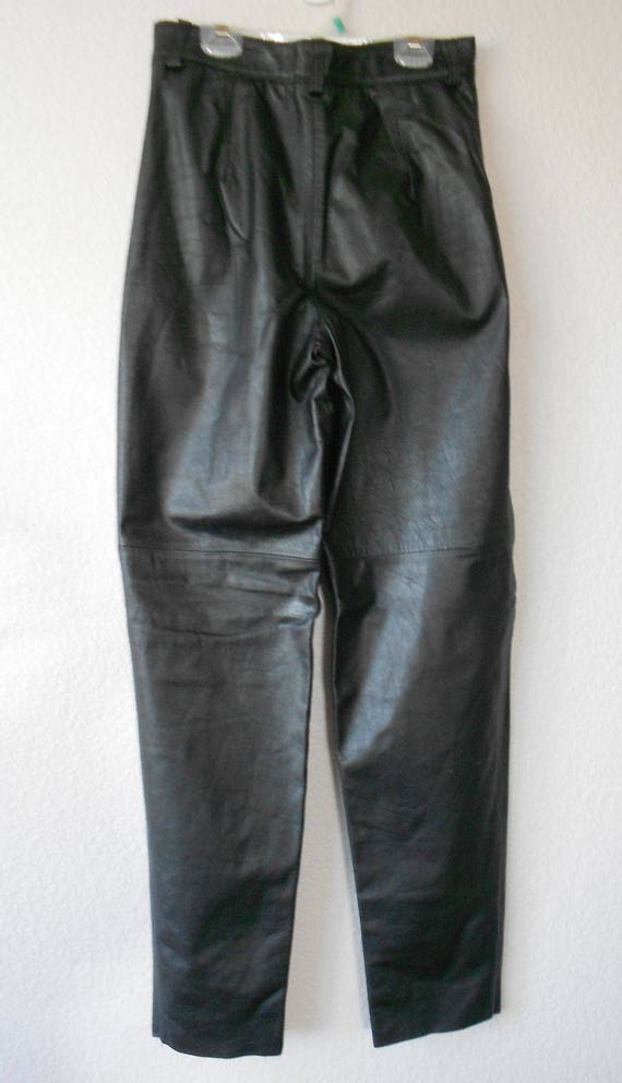 OTERO size 7/8  leather women's pants /Genuine le… - image 3