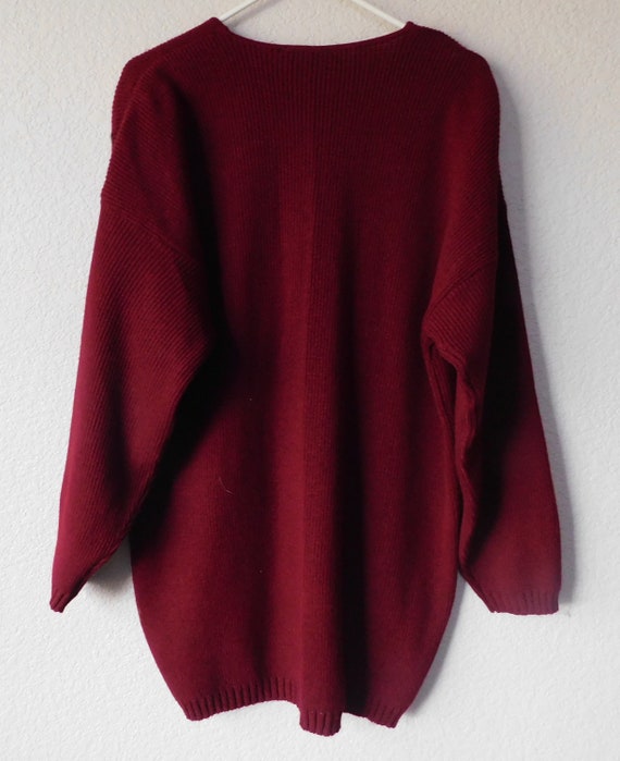 cover charge SIZE XL burgundy sweater/pullover si… - image 5